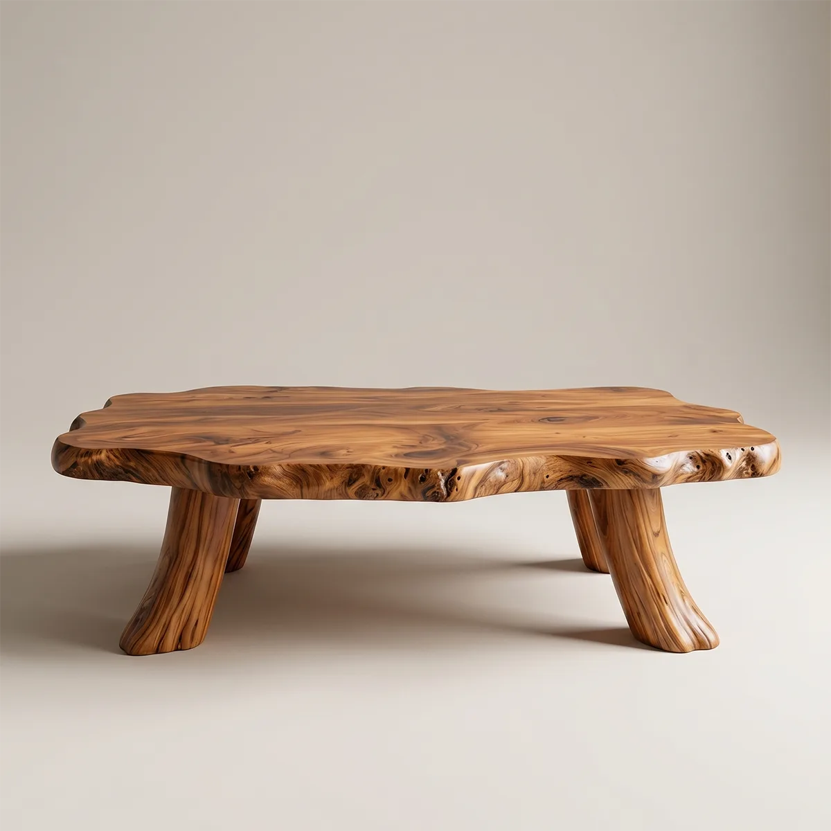 Live Edge Solid Wood Coffee Table for Modern Living Rooms TH003-8182