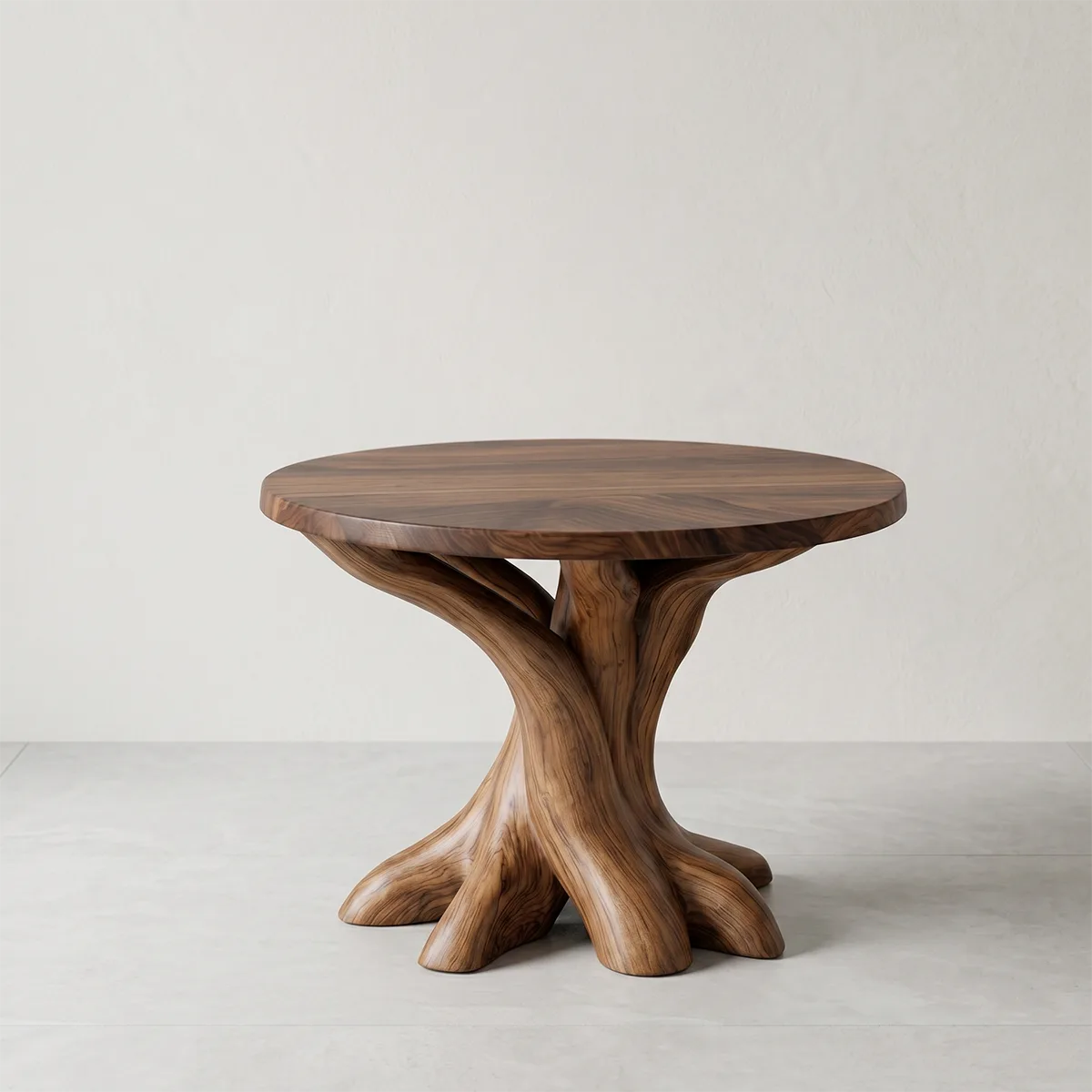 Sculptural Solid Wood Tree Root Side Table | Round End Table TH003-6762