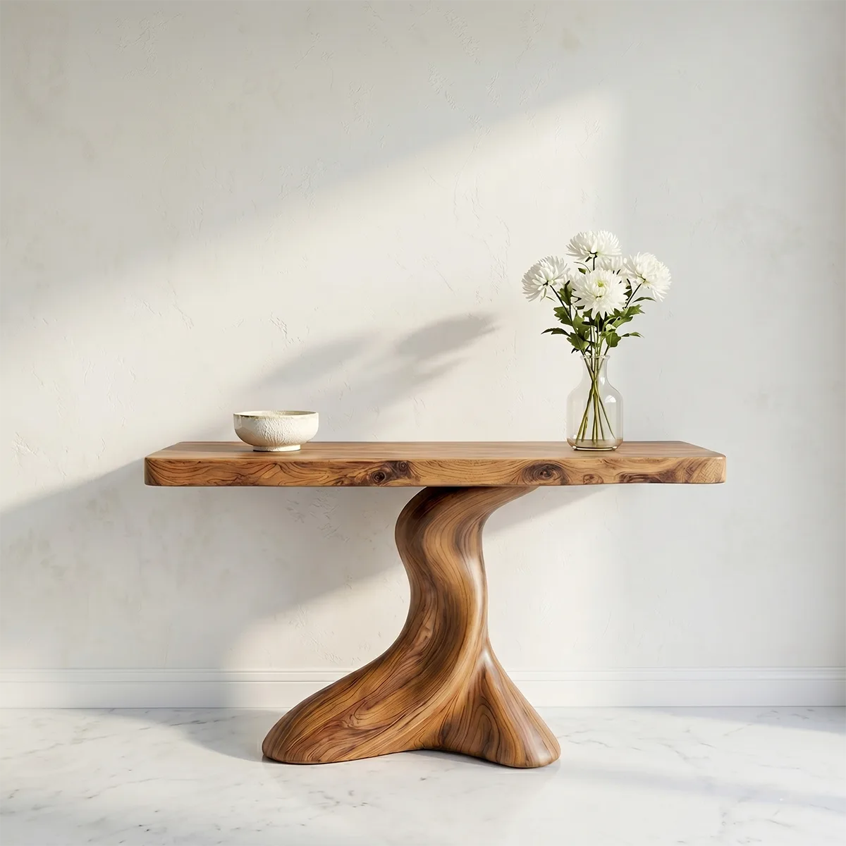 Organic Solid Wood Console Table – Luxury Hallway Accent