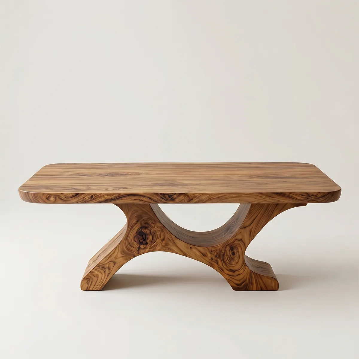 Modern Solid Wood Coffee Table – Sculptural Organic Design TH003-1365