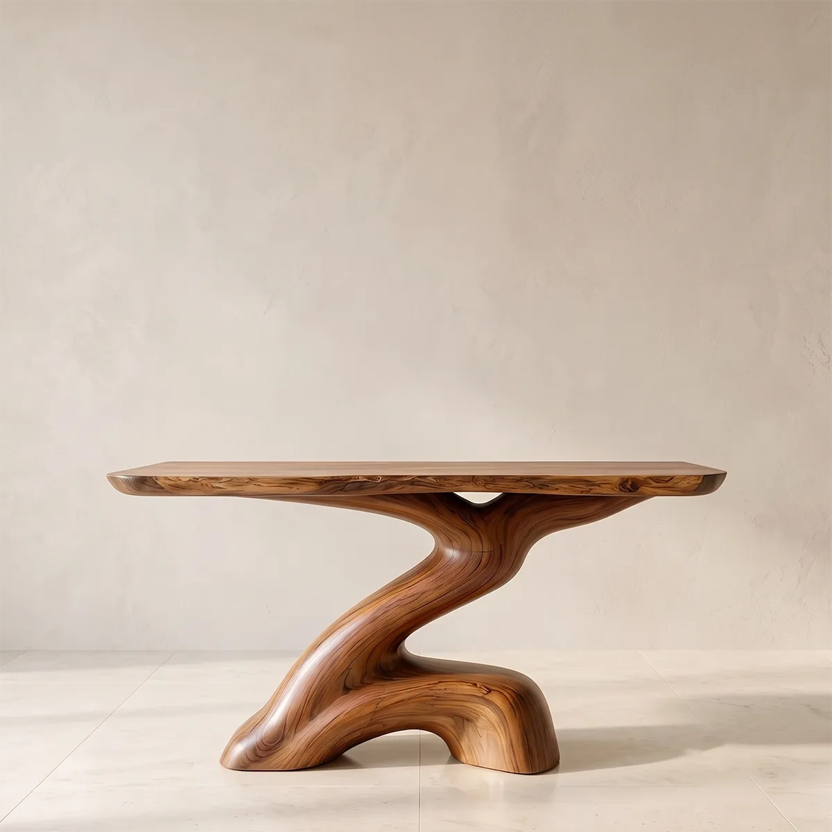 Modern Organic Console Table | Sculptural Entryway Hallway Accent Table TH003-3918