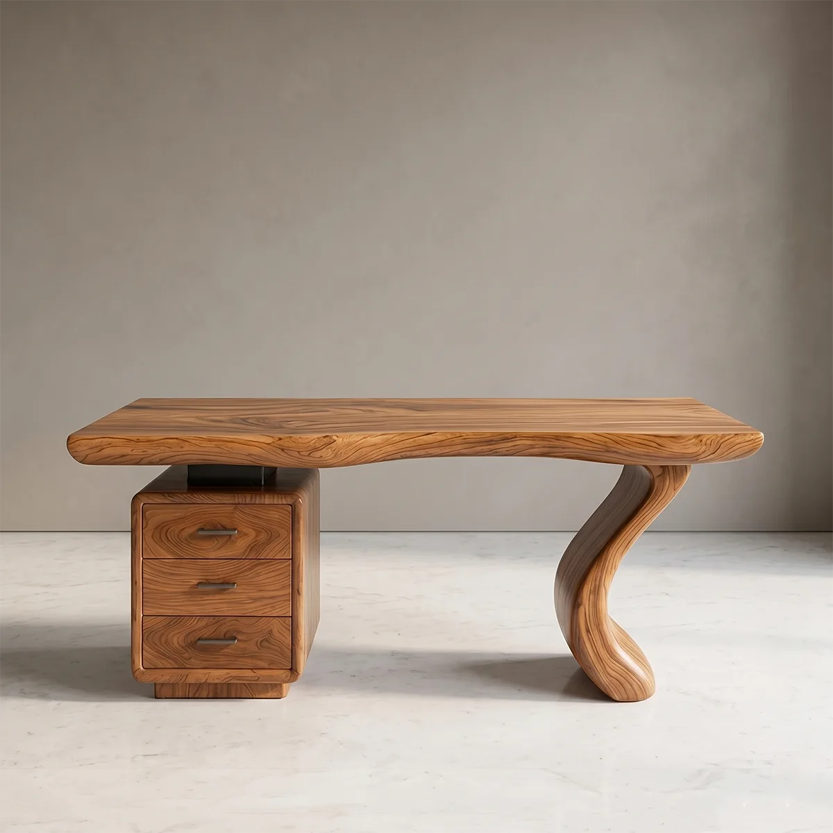 Luxury Executive Desk with Drawers | Modern Sculptural Office Furniture TH003-3343