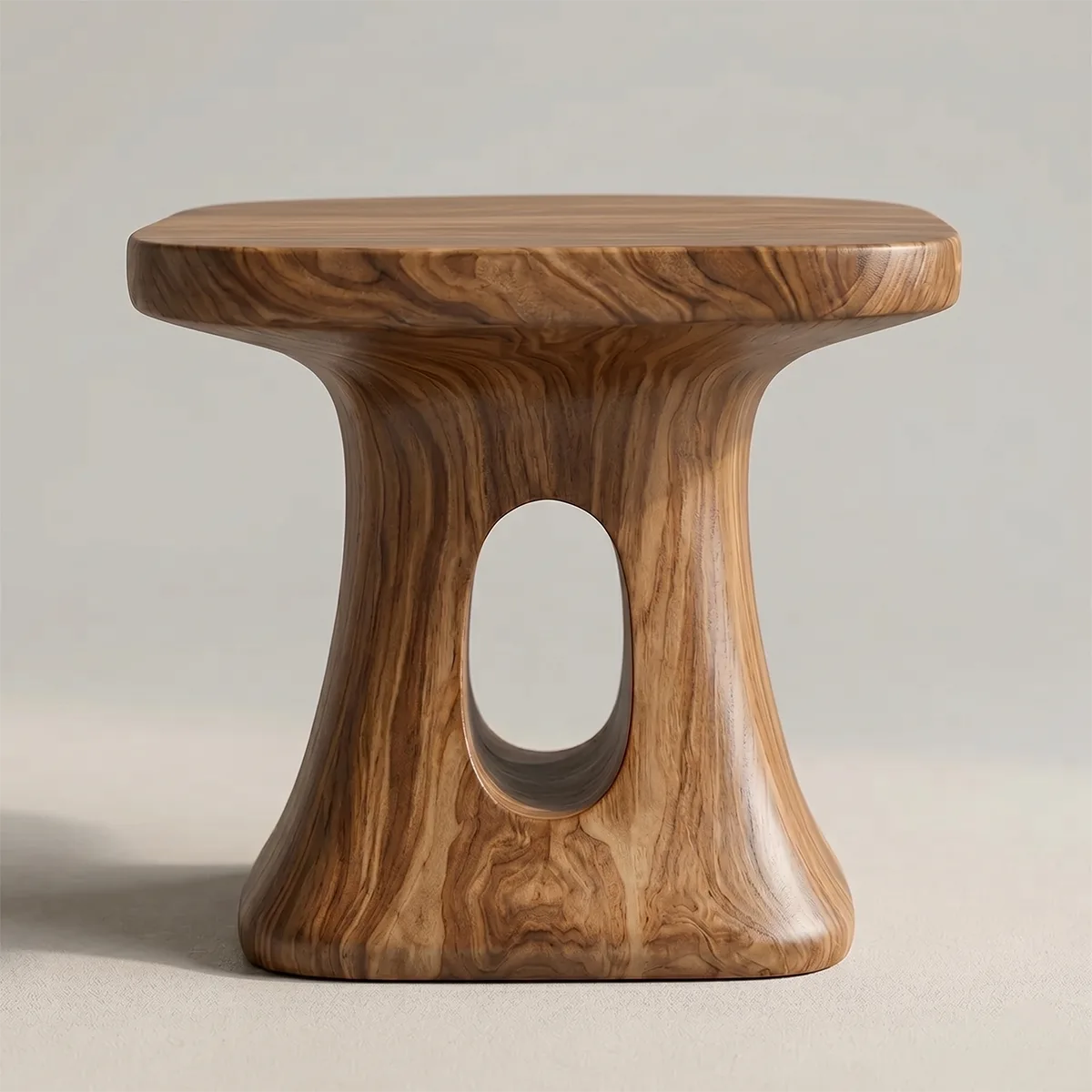 Modern Organic Side Table with Sculptural Open-Cut Base TH003-6097