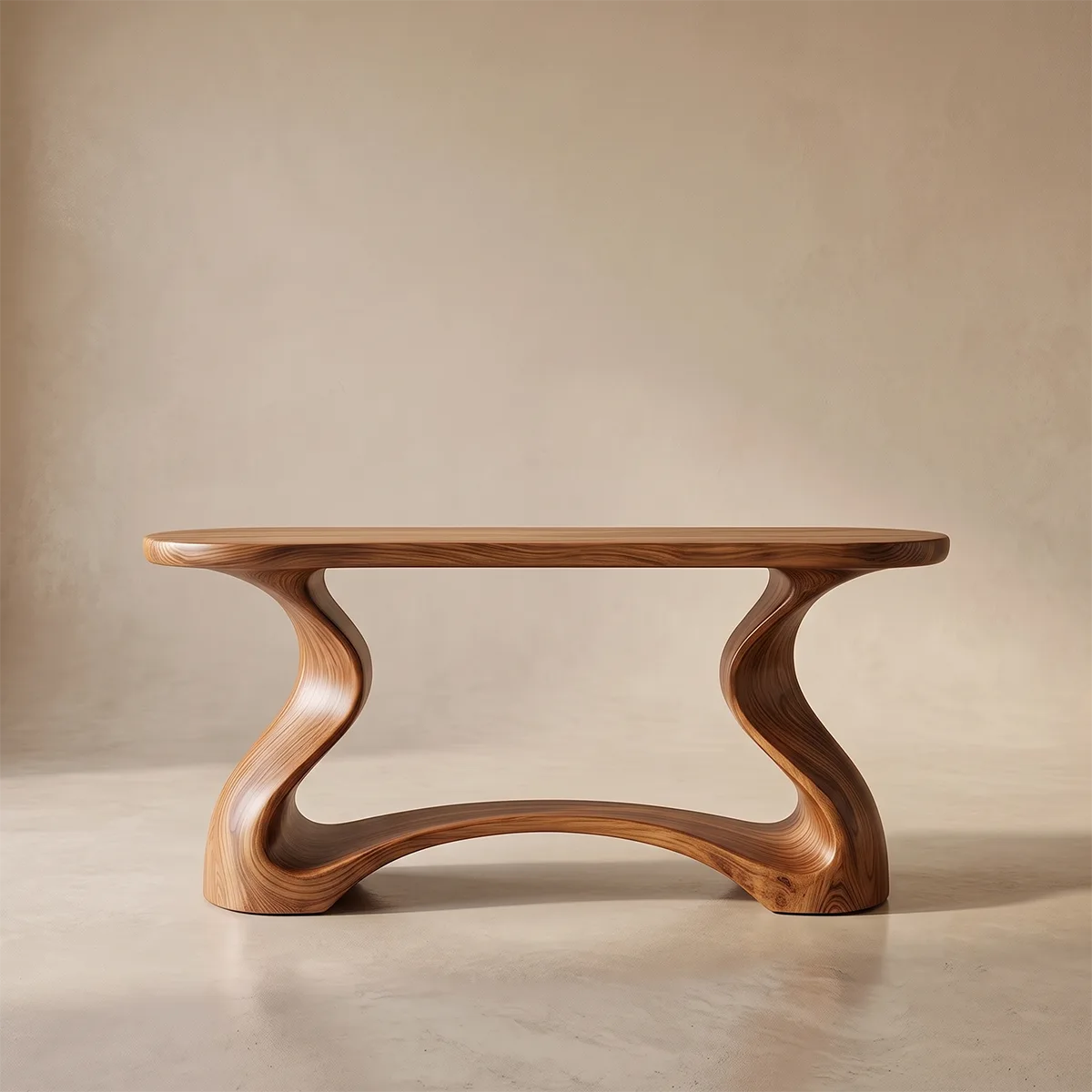 Modern Sculptural Console Table | Organic Entryway Hallway Accent Table TH003-7858