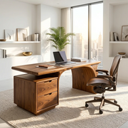 Modern Executive Desk with Drawers | Contemporary Luxury Office Desk TH003-4121