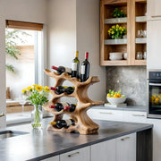 Solid Wood Tree Wine Rack | Handcrafted Bottle Holder HG021-5916