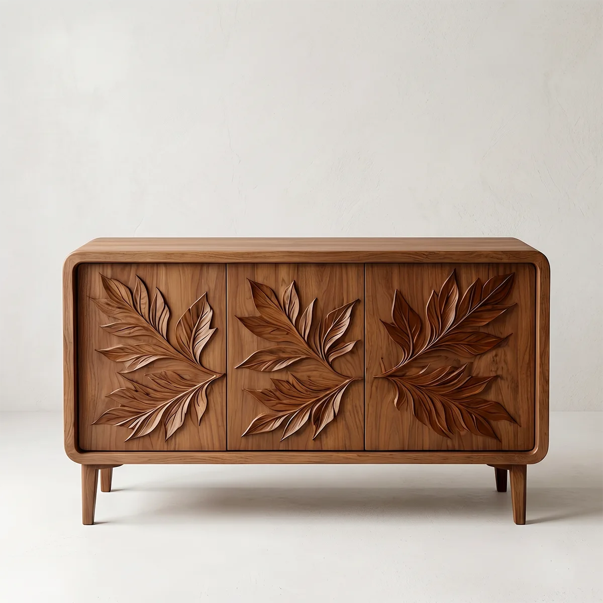 Botanical Leaf Bathroom Vanity with Sculpted Nature-Inspired Front HG021-9147