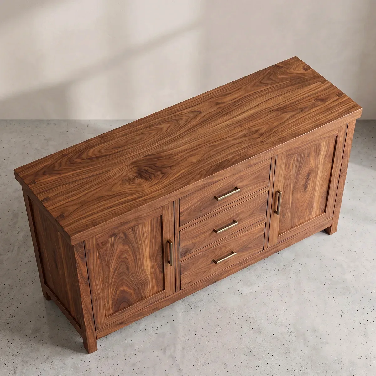 Modern Sideboard with 3 Drawers and 2 Cabinets | Spacious Dining Room Storage Cabinet HG021-5BXZ5UF