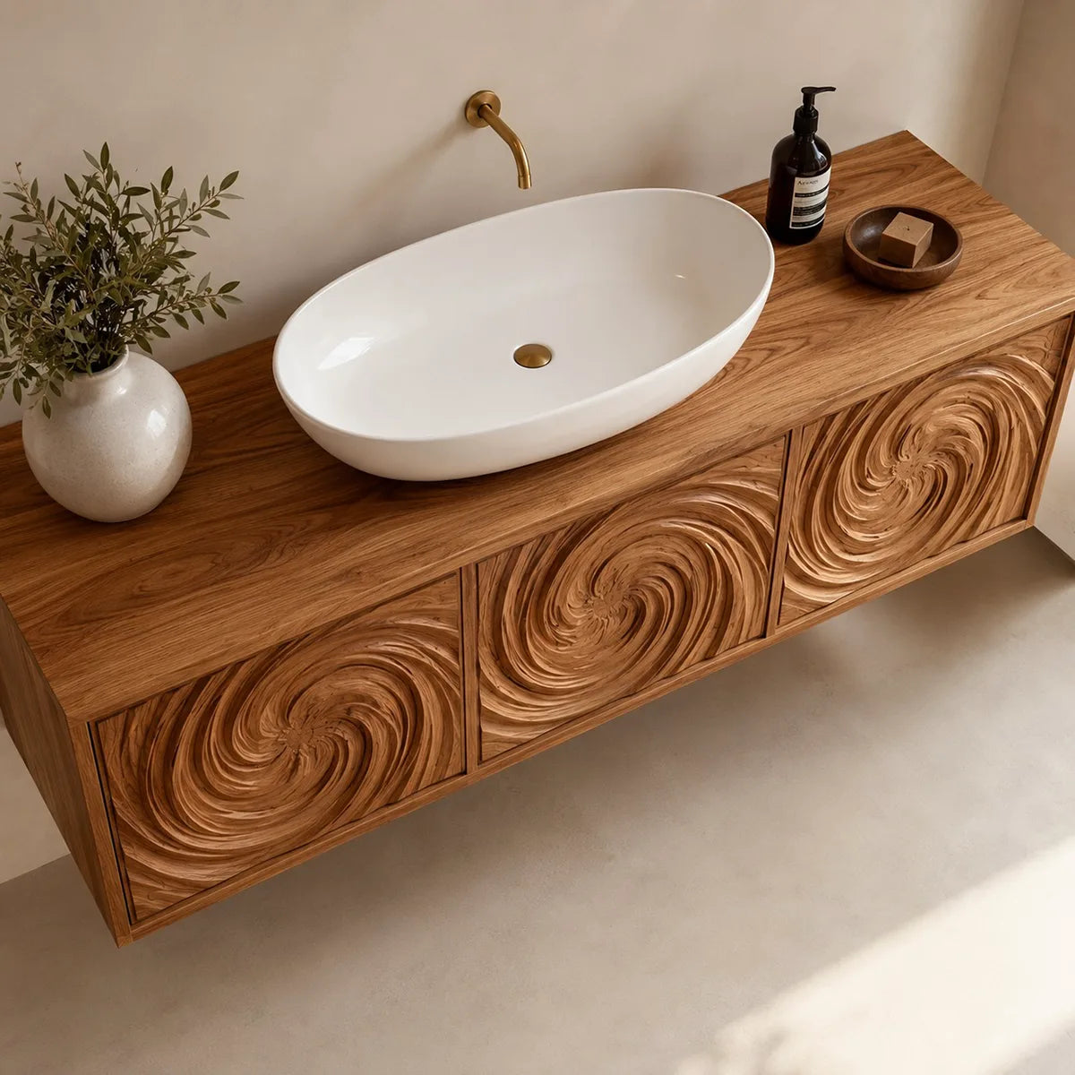 Floating Bathroom Vanity | Modern Wall Mounted Bathroom Cabinet HG021-9026