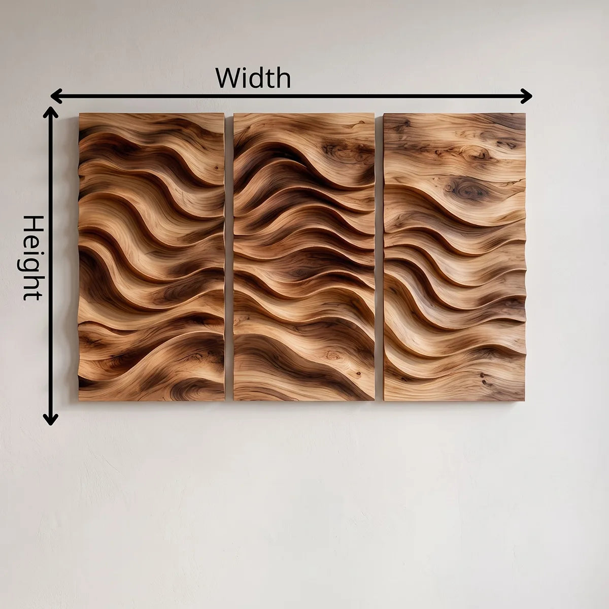 Abstract Wave Wood Wall Art | Modern Wooden Wall Decor for Living Room, Bedroom & Office TT006-3787