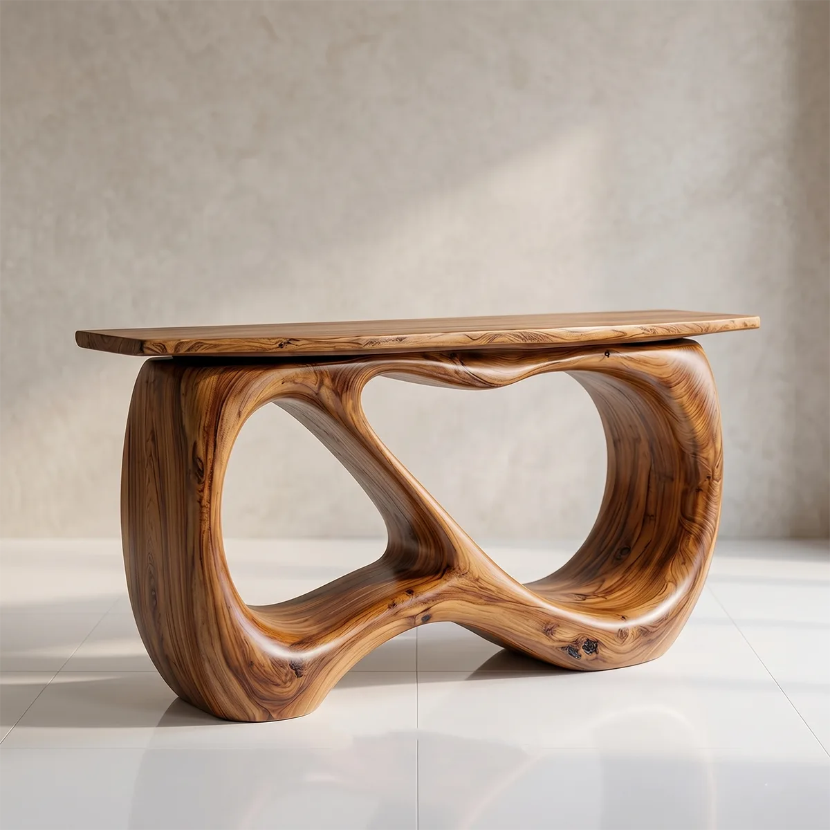 Organic Modern Wood Console Table | Hallway Entryway Table