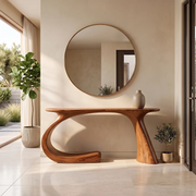 Modern Organic Console Table | Sculptural Entryway Hallway Accent Table TH003-9208