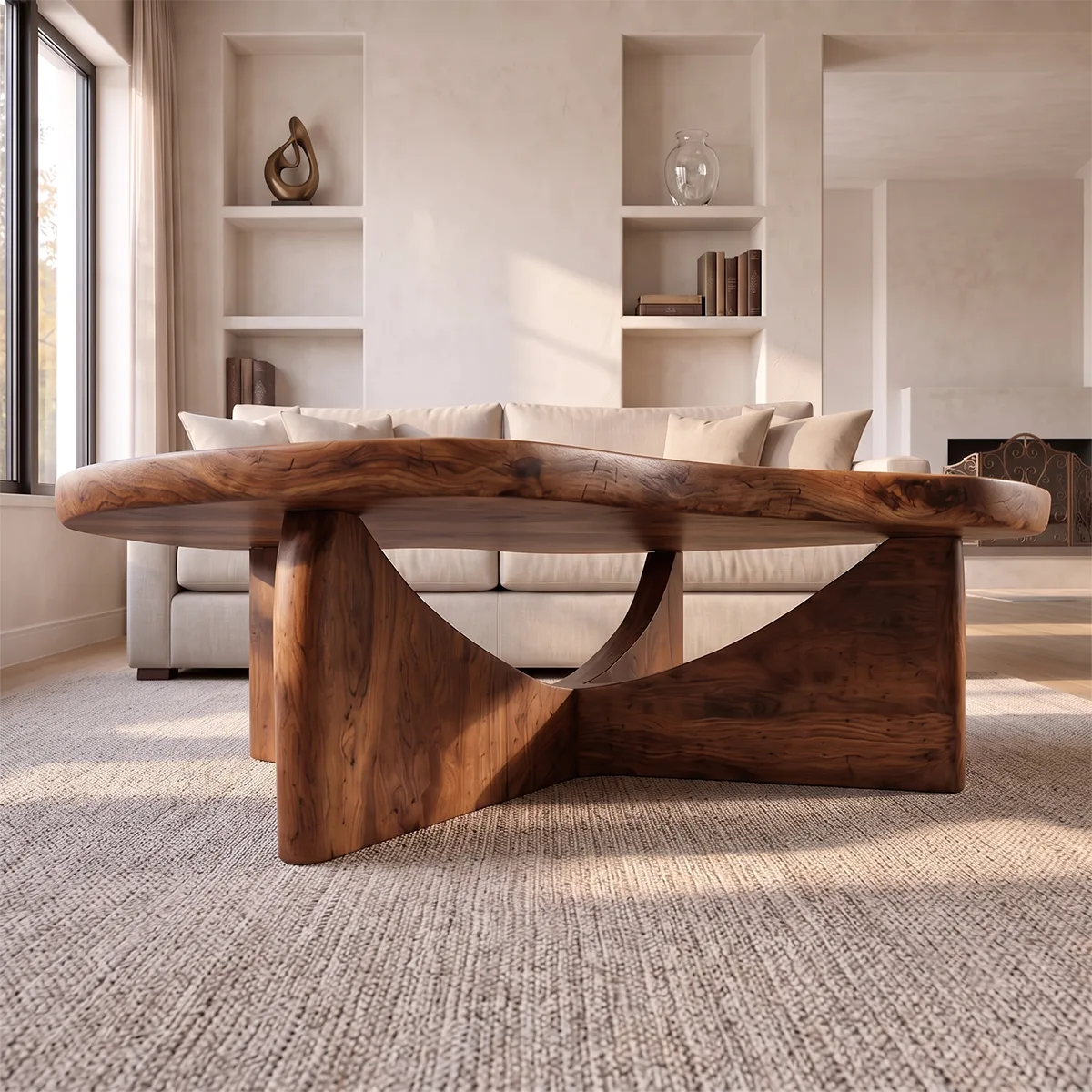 Organic Freeform Coffee Table with Sculptural Curved Legs | Modern Living Room Center Table TH003-8ETV5JM
