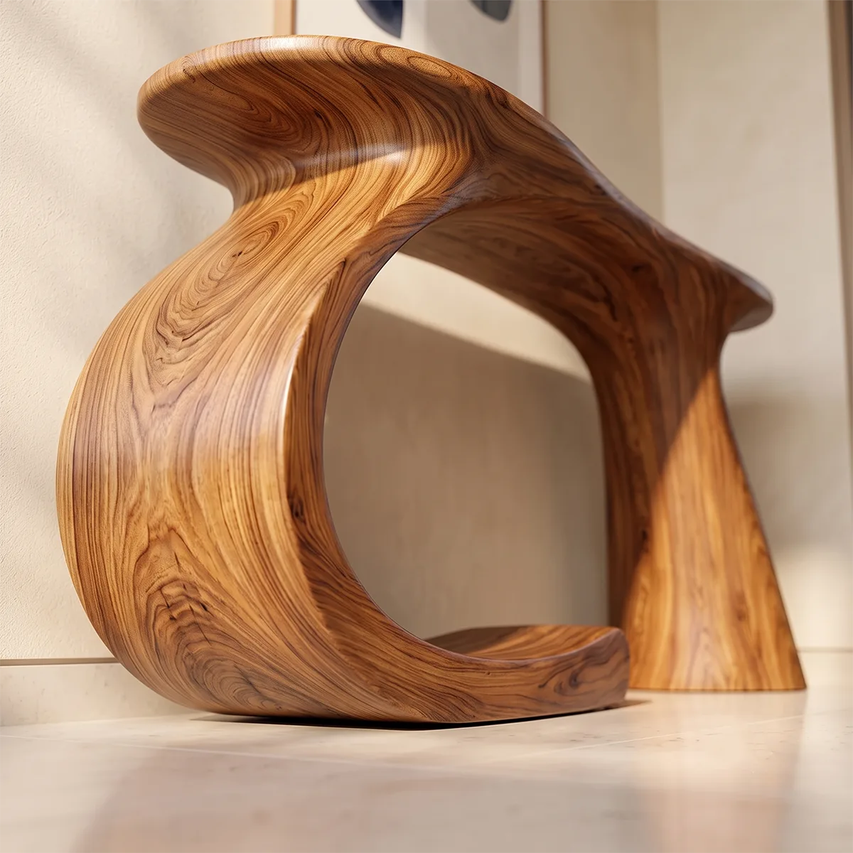 Modern Organic Console Table | Sculptural Entryway Hallway Accent Table TH003-9208