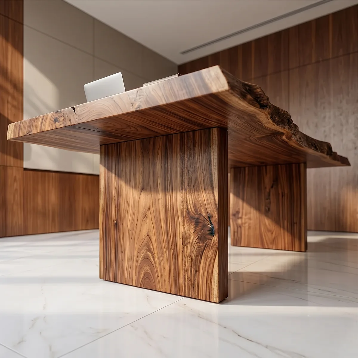 Live Edge Executive Desk | Modern Office & Conference Table TH003-7346