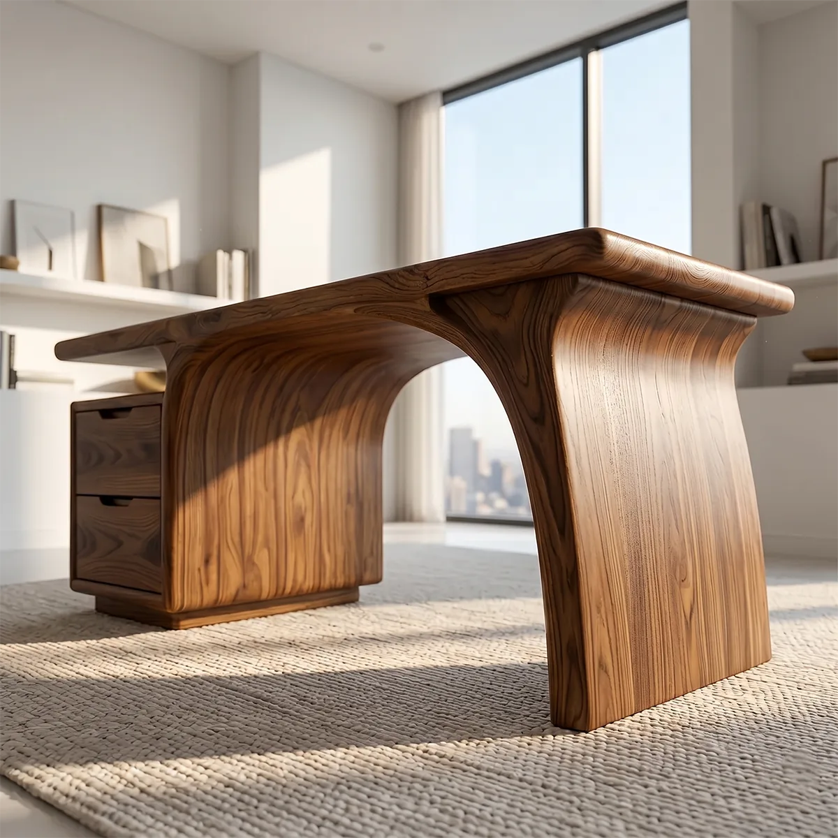 Modern Executive Desk with Drawers | Contemporary Luxury Office Desk TH003-4121