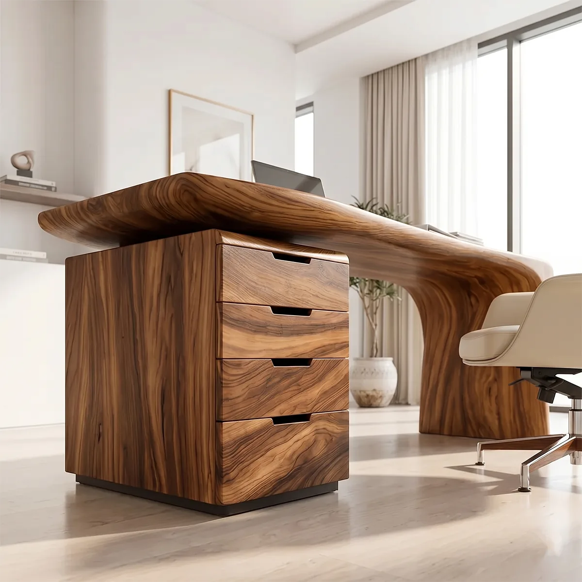 Executive Office Desk with Storage Drawers | Modern Luxury Desk TH003-2837