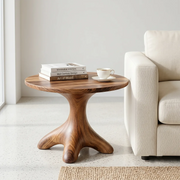 Solid Wood Root Pedestal Side Table | Organic End Table TH003-1660