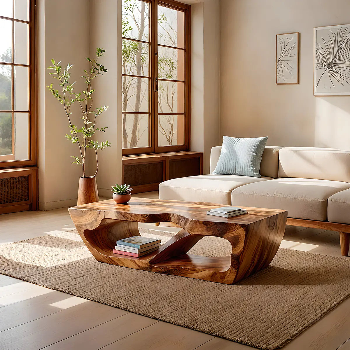 Modern Living Room Coffee Table – Handcrafted Wood Furniture TT006-1518