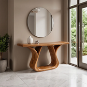 Modern Sculptural Console Table – Curved Entryway Table for Contemporary Homes TH003-9998