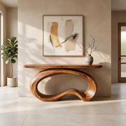 Modern Organic Console Table | Sculptural Entryway Hallway Accent Table TH003-5428