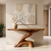 Modern Organic Console Table | Sculptural Entryway Hallway Accent Table TH003-3918