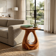 Modern Sculptural End Table with Open Hollow Base TH003-8617