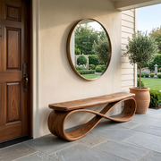 Infinity Loop Sculptural Bench with Flowing Contemporary Design TH003-7911