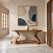 Modern Sculptural Console Table | Organic Entryway Hallway Accent Table TH003-7858