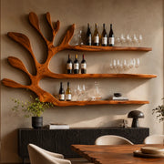 Modern Solid Wood Wall Wine Rack for Dining Rooms, Home Bars & Wine Lovers TT006-4995