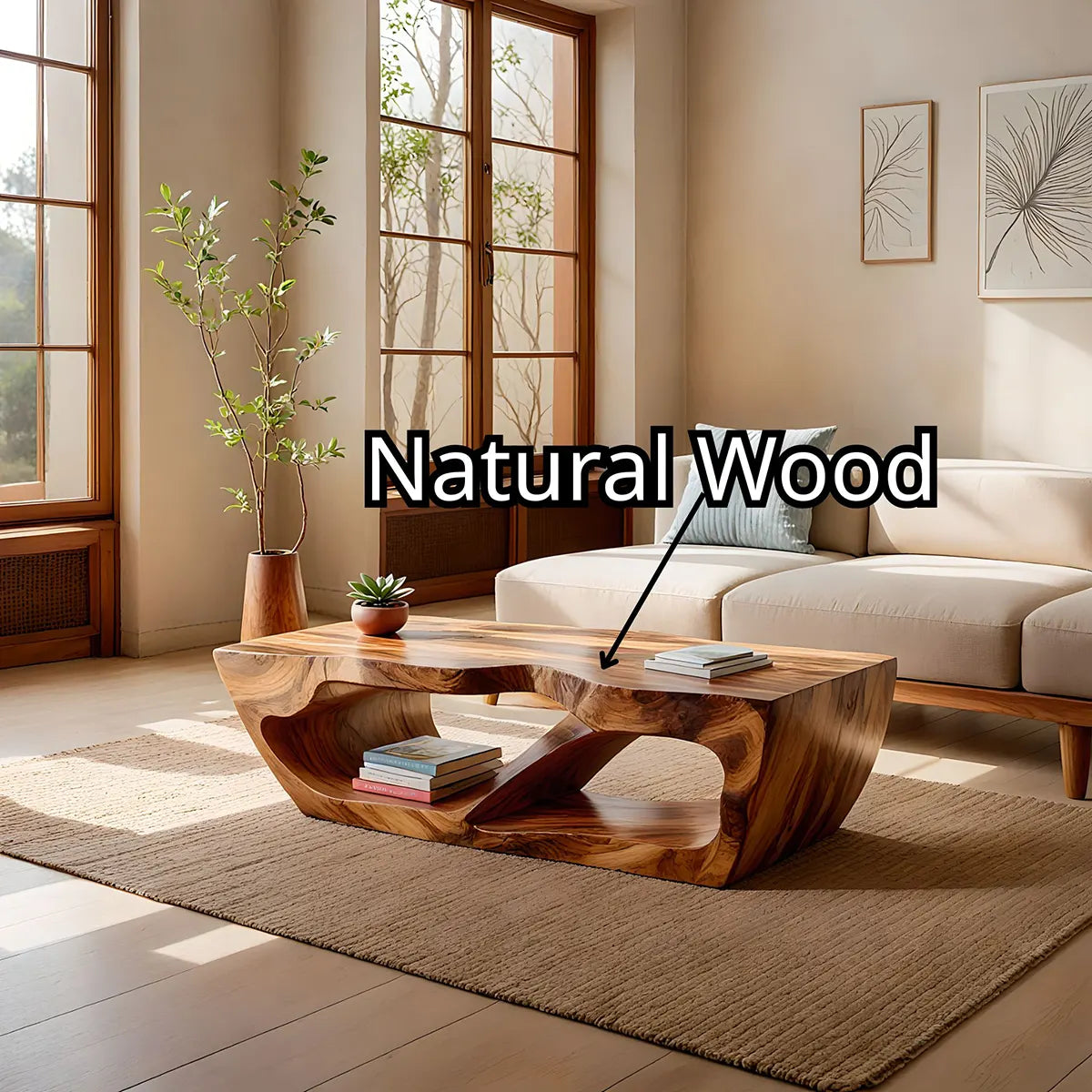 Modern Living Room Coffee Table – Handcrafted Wood Furniture TT006-1518