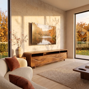 Modern TV Stand with 4 Enclosed Storage Compartments & 3 Open Media Shelves TT006-7AFI6IH