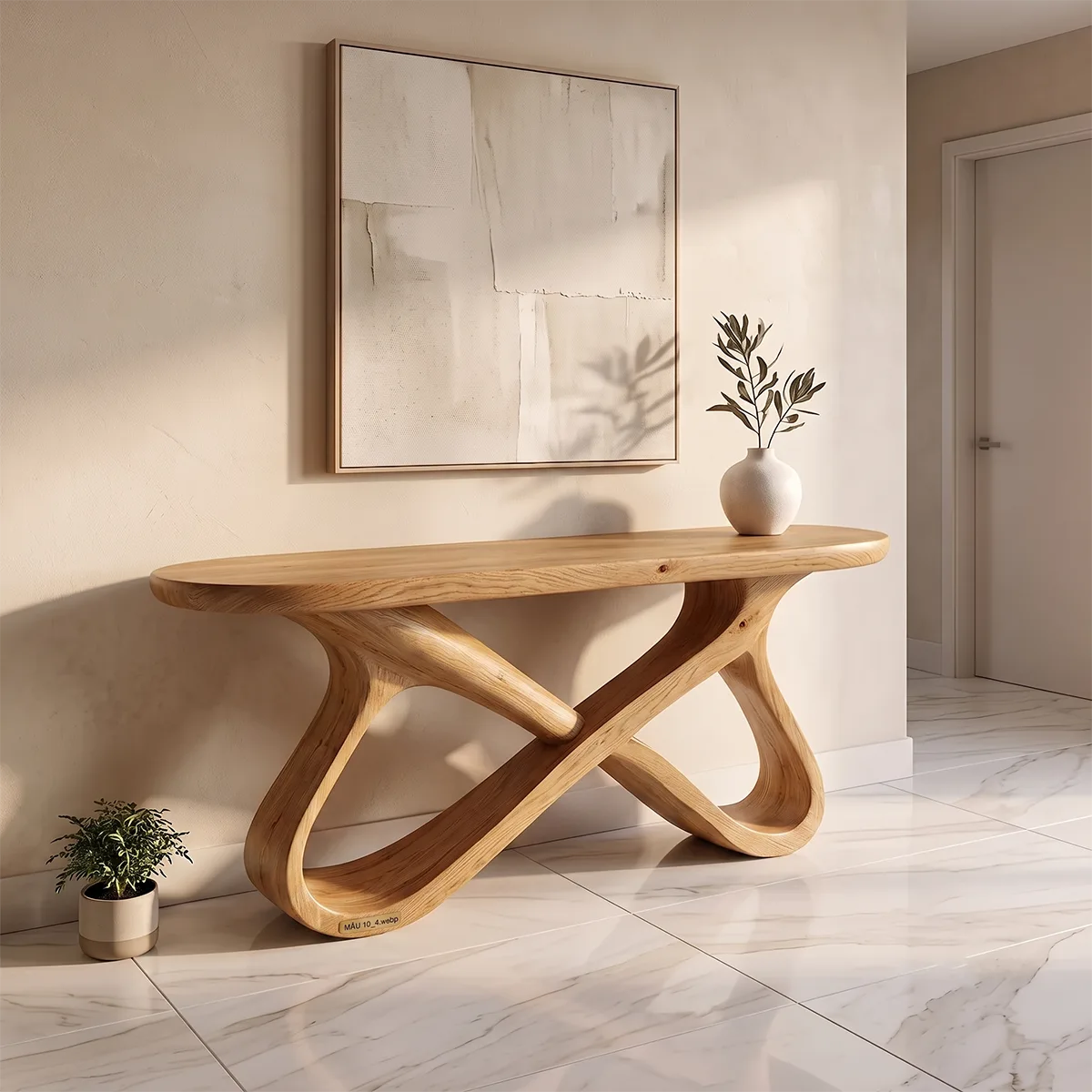 Modern Sculptural Console Table | Artistic Entryway Hallway Accent Table TH003-2047