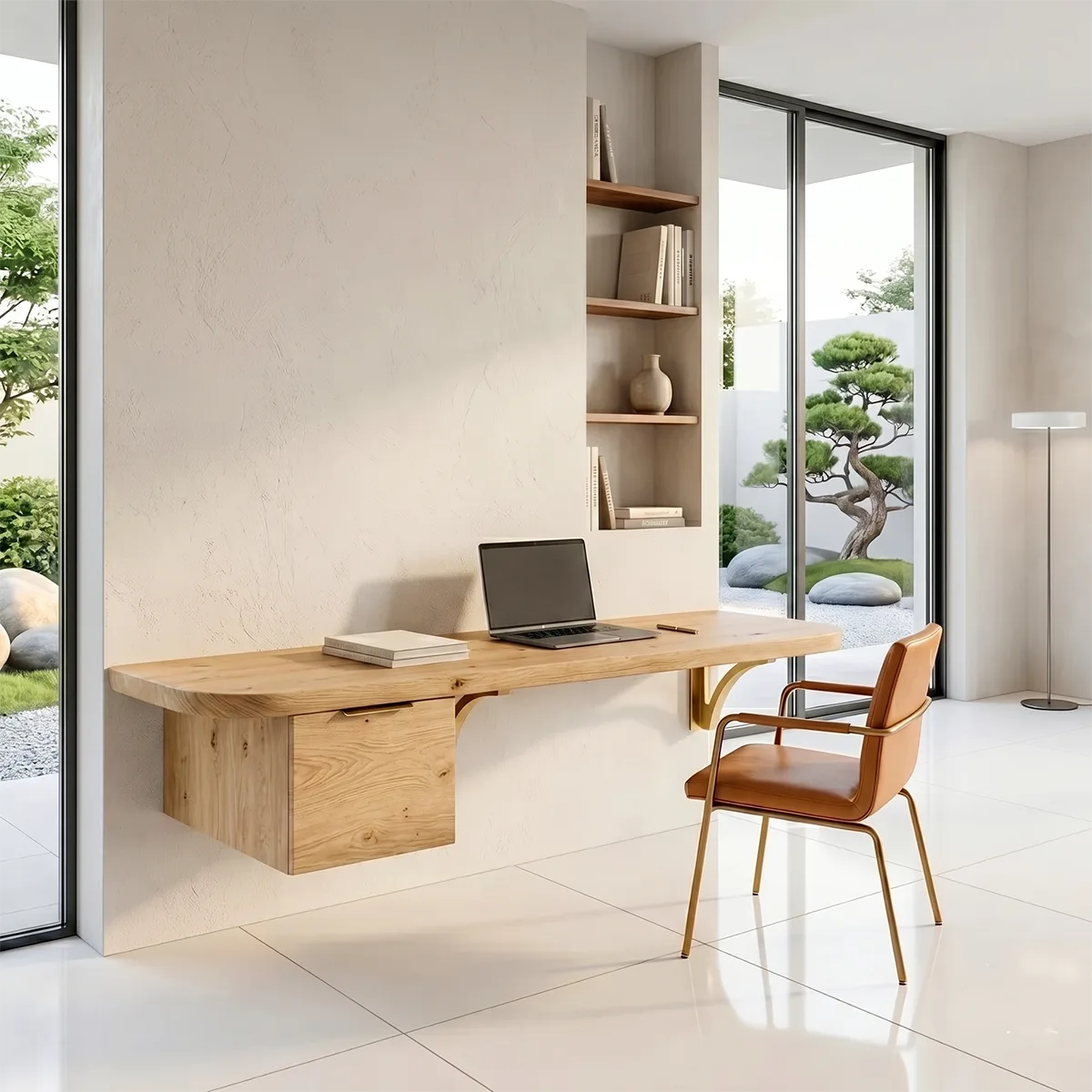 Modern Floating Wall Desk | Minimalist Space-Saving Home Office Desk TH003-8932
