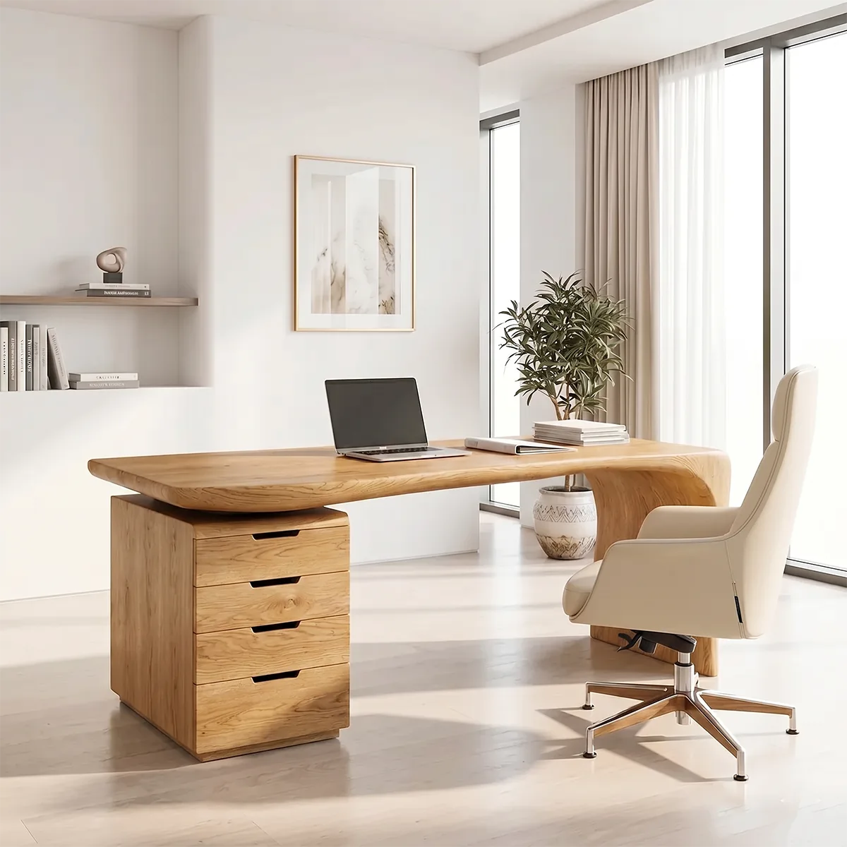 Executive Office Desk with Storage Drawers | Modern Luxury Desk TH003-2837