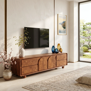 Arched Door Wood TV Stand with Storage | Modern Media Console HG021-8LBM2PX
