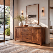Modern Sideboard with 3 Drawers and 2 Cabinets | Spacious Dining Room Storage Cabinet HG021-5BXZ5UF