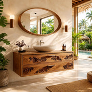 Floating Bathroom Vanity | Modern Decorative Wall Mounted Bathroom Cabinet HG021-2657