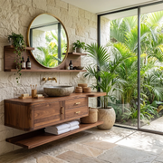 Floating Bathroom Vanity with Drawers & Lower Shelf | Modern Wall Mounted Vanity TT006-1NHY8EM