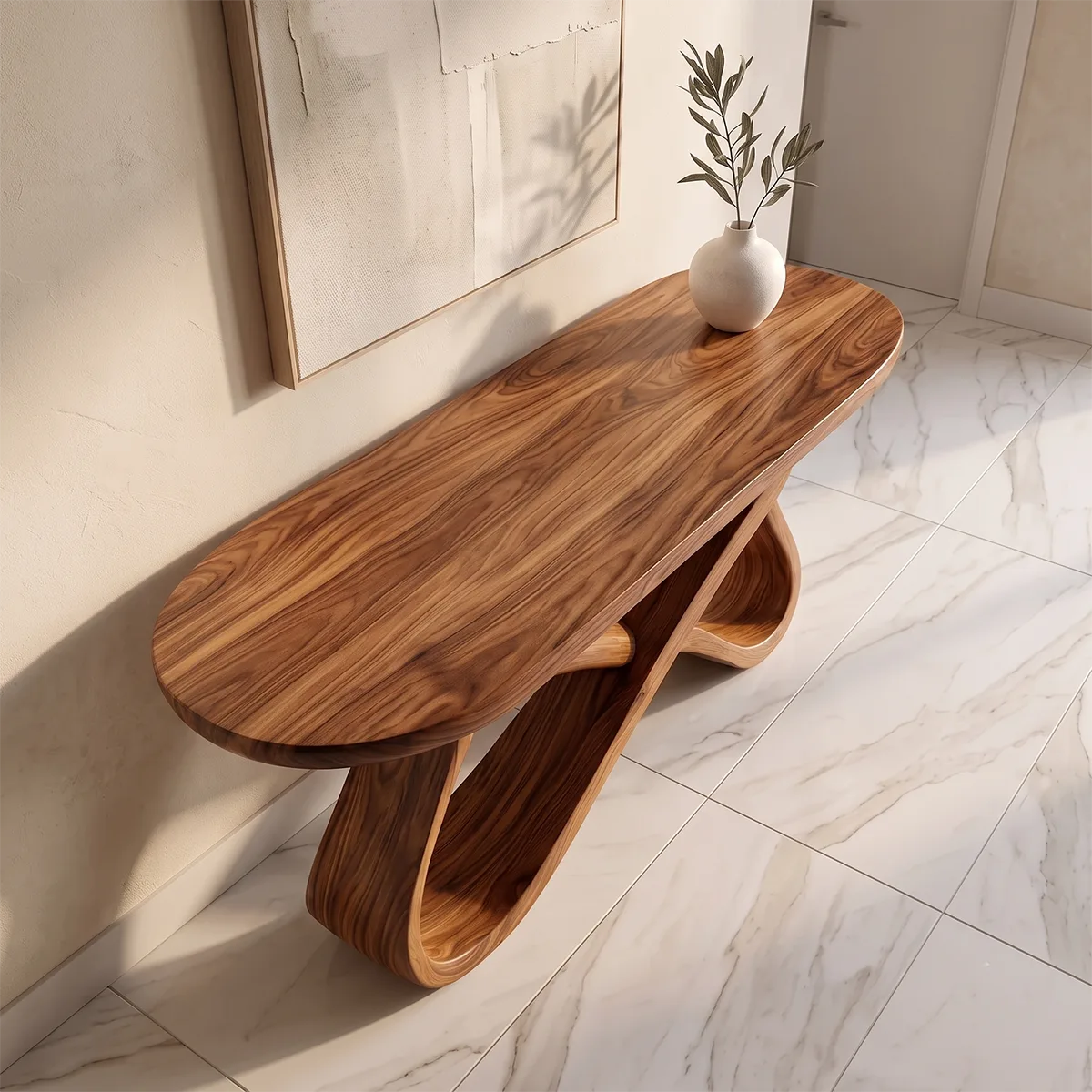 Modern Sculptural Console Table | Artistic Entryway Hallway Accent Table TH003-2047
