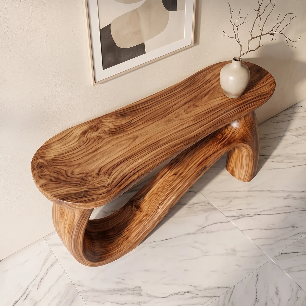 Modern Sculptural Console Table | Organic Entryway Hallway Accent Table TH003-2530