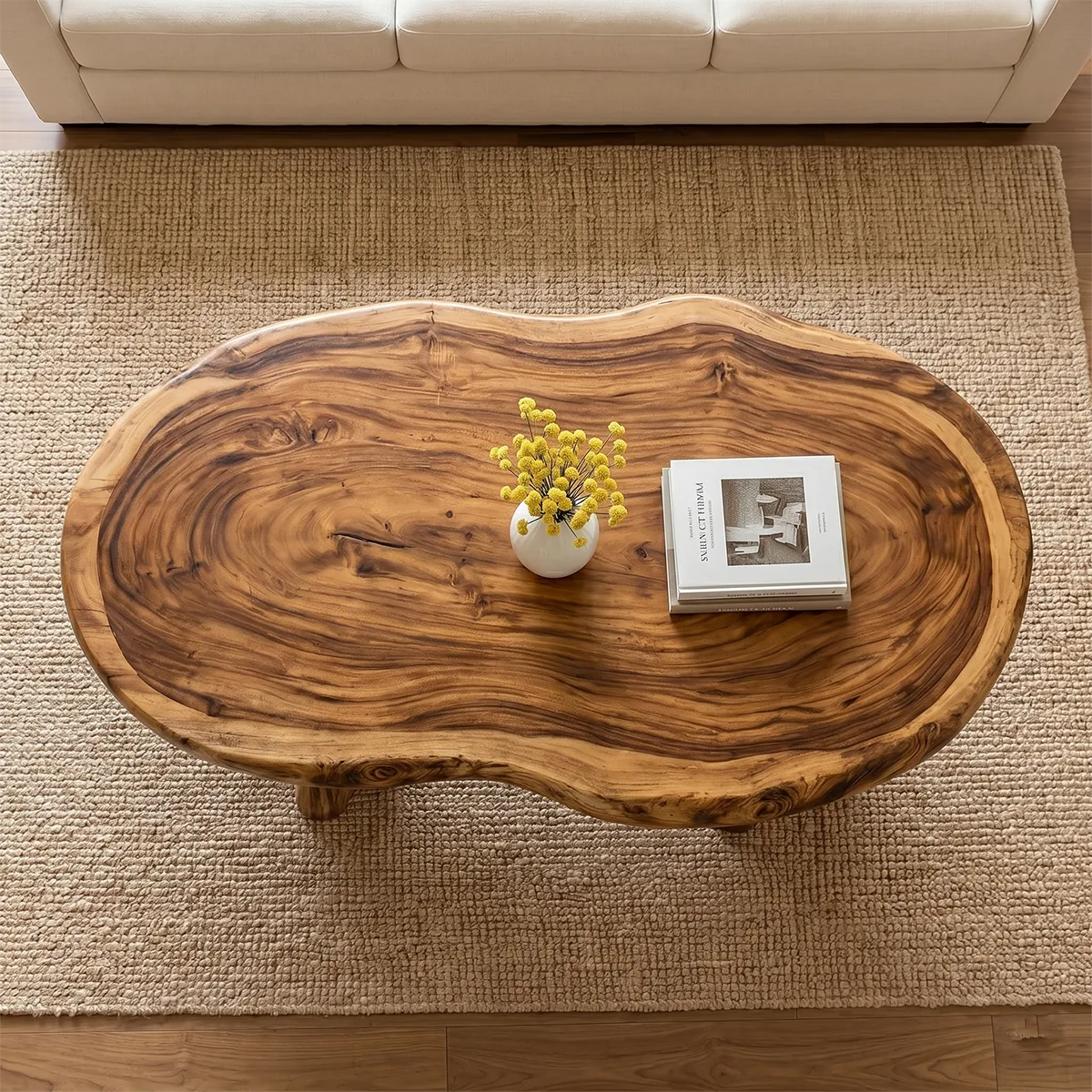 Organic Round Coffee Table for Modern Living Room Spaces TH003-5752