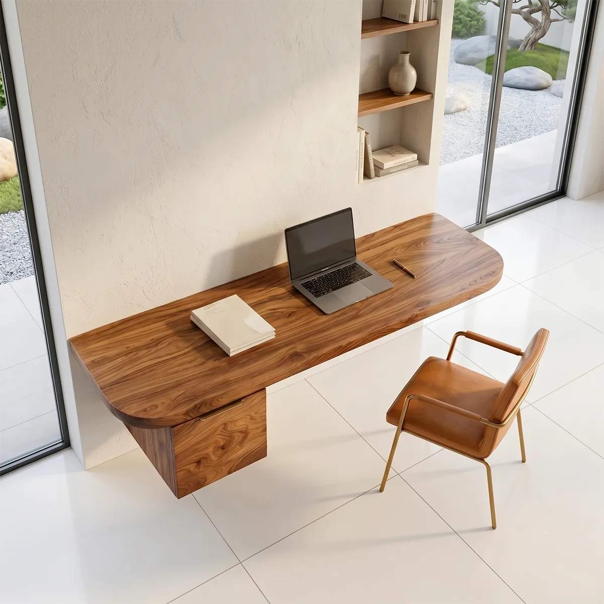 Modern Floating Wall Desk | Minimalist Space-Saving Home Office Desk TH003-8932