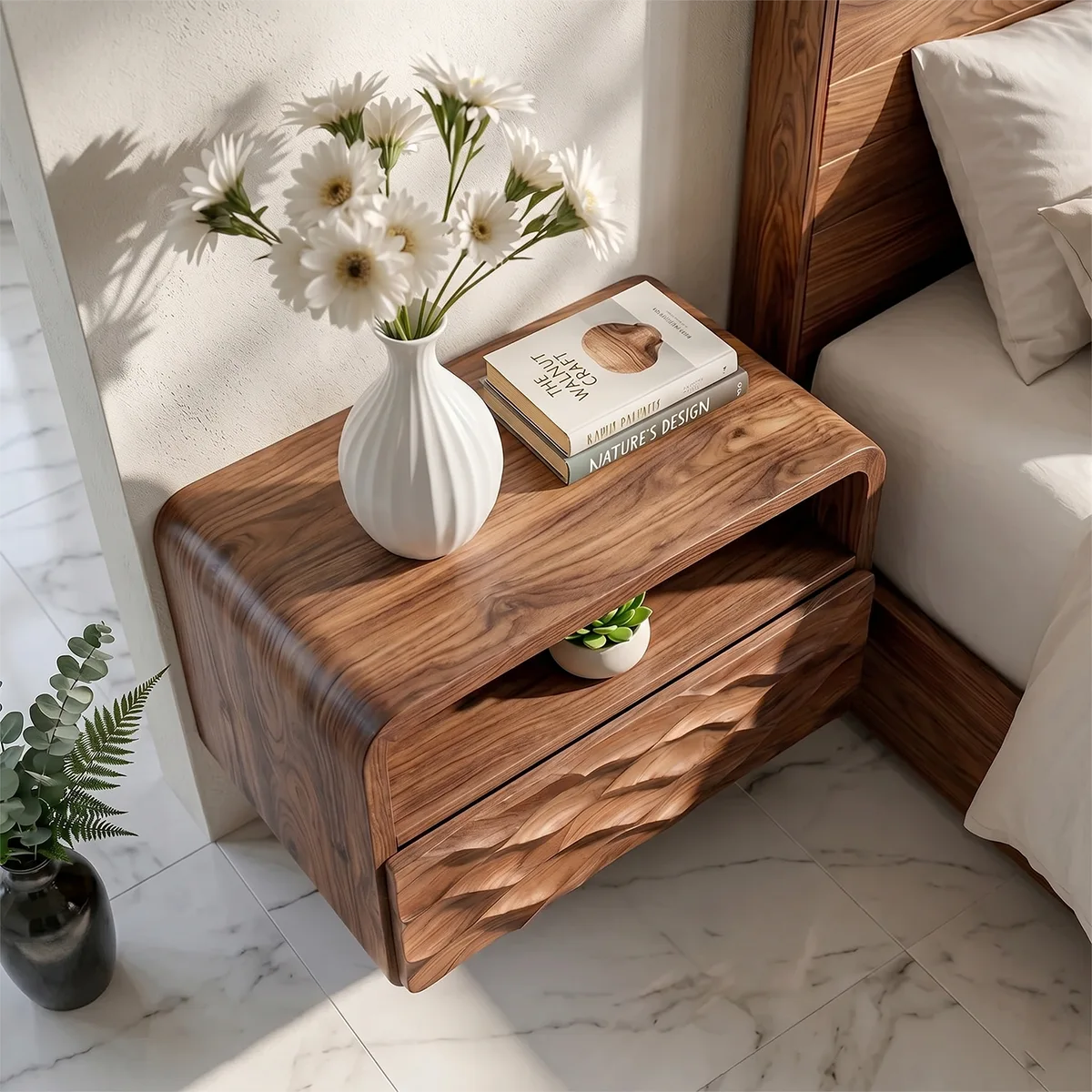 Floating Nightstand | Modern Wall Mounted Bedside Table TH003-9923